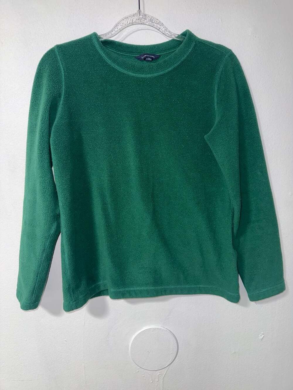 Lands' End Fleece Pullover Size S 6-8 Green